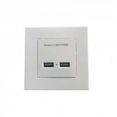 usb priz sıva üstü 2 port usb 2.0 priz 5v 2100mA - 1