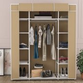 BYDAMAT Bez Dolap Çift Yandan Raflı Kaliteli Bej - 1