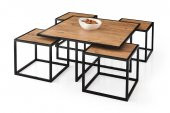 Erezoğulları Mobilya Kares 4 Zigonlu Orta Sehpa Metal Ayak 90x90x45 - 1