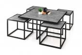 Erezoğulları Mobilya Kares 4 Zigonlu Orta Sehpa Metal Ayak 90x90x45 - 2