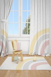 GARDENYA HOME RENKLİ PUANTİYE ÇOCUK ODASI FON PERDE - 2