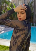 Batik Yeşil Tesettür Mayo Üstü - 2