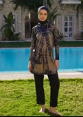 Batik Yeşil Tesettür Mayo Üstü - 4