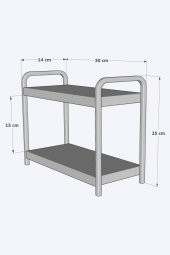 Mutfak Rafı Baharatlık Ahşap Çok Amaçlı Organizer Raf 1115 - 2