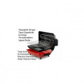 İnova Camlı Elektrikli Izgara Barbekü Emaye Gövdeli-Tepsili IB-320022 - 2