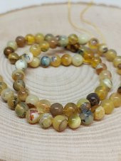 Sarı Alacalı Opal Taşı Dizi 5-6mm Aralığı - 1