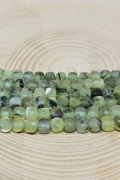 Prehnit (Prinayt) Taşı Küp Şekilli Dizi 4,5mm thumbnail 1