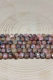 Rodonit Taşı Küp Şekilli Dizi 4mm thumbnail 1