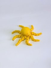 3 Boyutlu Hareketli Ahtapot Oyuncak & Masa Dekoru - Sarı thumbnail 2