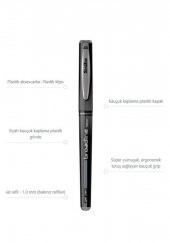 Siyah İmza Kalemi 1.0mm 1 Adet İmza Kalemi Pilot 1,0 mm Kalın Uçlu Kalemi Hızlı Kuruyan Jel Mürekkep - 2