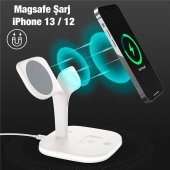 Coofbe Super Şarj  5in1 Masaüstü Şarj Standı Ve Gece Lambası İphone 12 13 14 Pro Max Şarj Standı LED Işıklı - 9