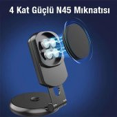 Coofbe 3in1 Mıknatıslı Araç Tutucu Masaüstü Telefon Standı ve Monitör Standı Katlanabilir Laptop Telefon Tutucu - 4