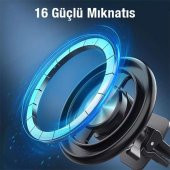 Coofbe Super Mıknatıs Ultra Stabil Klipsli Havalandırma Araç Tutucu Araç İçi Telefon Tutucu - 5