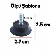 Bingo Rotil Ayak M6 Civatalı 6 mm Siyah Profil Yükseltme Ayağı 2.5 cm (10 ADET) - 2