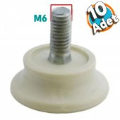 Bingo Rotil Ayak M6 Civatalı mm Krem Profil Yüksletme Ayağı 2.5 cm (10 ADET) thumbnail 1