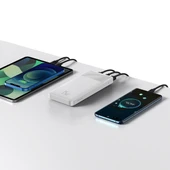 Baseus PPBD050002 Bipow Overseas Edition Dijital Ekranlı 15W 10.000 mAh Powerbank Beyaz - 7