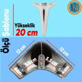 Mobilya Kanepe Sehpa Yatak Dolap TV Ünitesi Baza Koltuk Ayağı Krom Renk 20 cm Ayak - 3