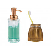 ZBOSP-C392 SIVI SABUNLUK VE TAŞLI ALTIN DİŞ FIRÇALIK 2 Lİ BANYO SETİ thumbnail 1