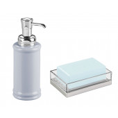 ZBOSP-C393 PORSELEN SIVI SABUNLUK VE AKRİLİK SABUNLUK 2 Lİ BANYO SETİ thumbnail 1