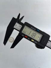 4 Delik Yuvarlak Beyaz Düğme 12mm 100 Adet - 3