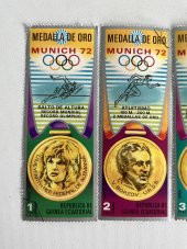 Ekvator Ginesi Munih 72 Olimpiyatları Madalya Pulu Lotu 7 Adet - 6
