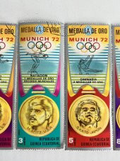 Ekvator Ginesi Munih 72 Olimpiyatları Madalya Pulu Lotu 7 Adet - 8