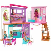 Barbie Tatil Evi 107 Cm 30 Dan Fazla Parçasıyla 2 Katlı 6 Odalı Salıncaklı 3 Yaş Ve Üzeri thumbnail 1