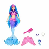 Barbie Malibu Deniz Kızı Bebeği Hayvan Figürleri Değiştirilebilir Yüzgeçler Saç Fırçası ve Aksesuarlar - 4