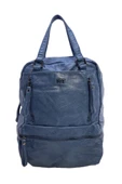 Baginn Yıkama Suni Deri Retro Kadın Sırt Çantası Çok Cepli Fonksiyonel Kullanım - 3