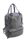 Baginn Yıkama Suni Deri Retro Kadın Sırt Çantası Çok Cepli Fonksiyonel Kullanım - 11