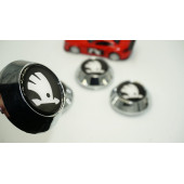 Skoda Logo Konik Jant Göbek Kapağı Seti 65mm - 1