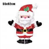 Yılbaşı Yeniyıl Dekorasyonu Helyuma Uyumlu Noel Baba Santa Folyo Balon Seti 5 Parça - 3