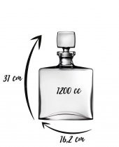 Paşabahçe 92379 Nude Square Viski Şişesi 1250CC - 1