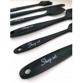 Shop-set Isıya Dayanıklı Yanmaz Yapışmaz Silikon Spatula Seti 6 Parça SİYAH - 2