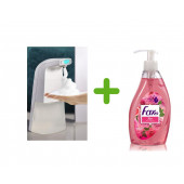 SIA-BOSP015 SENSÖRLÜ FOTOSELLİ SIVI SABUNLUK 21X5X10CM VE 1 ADET 400 ML SIVI SABUN GÜL KOKULU - 1