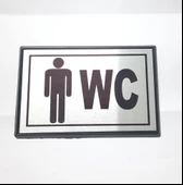 RELATOS  h Büyük Boy BAY WC Yönlendirme Tabelası 13 x 8 cm - 2