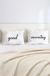 Good Morning Pamuklu Çift Kişilik 50x70 cm Yastık Kılıfı Seti - 1