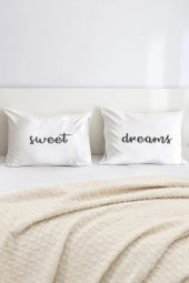 Sweet Dreams Pamuklu Çift Kişilik 50x70 cm Yastık Kılıfı Seti - 1