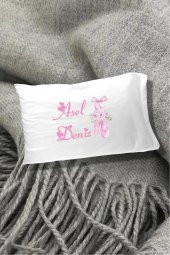 Pembe Bale Patiği Pamuklu 30x45 cm Yastık Kılıfı - 1