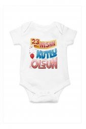 23 Nisan Kutlu olsun Özel Tasarım Bebek Zıbın Pamuklu Çıtçıtlı Body - 1