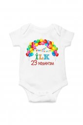 İlk 23 Nisan Özel Tasarım Bebek Zıbın Pamuklu Çıtçıtlı Body - 1