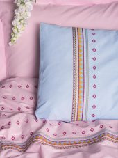 Cotton Box Brode Ranforce Çift Kişilik Nevresim Takımı Tatum Mavi - 2
