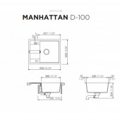 Schock MANHATTAN D-100 Tezgah Tezgah üstü Moonstone Granit Evye - 2