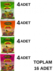 Orçel 4 Çeşit Karma Koli Aromalı İçecek Tozu Oralet Çay 300gr.x 16 Adet - 1