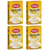 Orçel Muzlu Süt Aromalı İçecek Tozu Oralet Çay 4 x 200gr. - 1