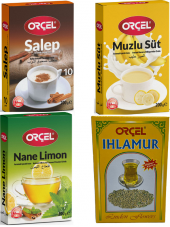 Orçel Kış Seti 4lü Aromalı İçecek Tozu Oralet Çay - 1