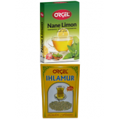 Orçel Nane Limon 200gr + Ihlamur 30 gr Set Aromalı İçecek Tozu Oralet Çay - 1