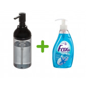 SIA-BOSP017 SİYAH FÜME SIVI SABUNLUK VE 1 ADET 400 ML SIVI SABUN OKYANUS KOKULU thumbnail 1