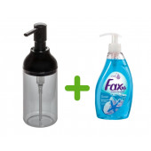 SIA-BOSP017 SİYAH FÜME SIVI SABUNLUK VE 1 ADET 400 ML SIVI SABUN OKYANUS KOKULU thumbnail 3