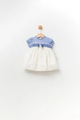 Tül Gül Detaylı Bayramlık Kız Bebek Çocuk Elbise 13628 thumbnail 4